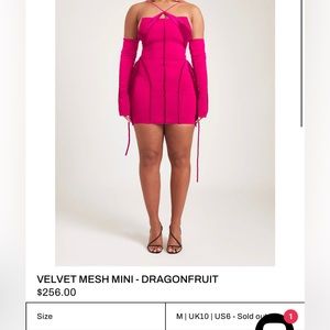 BBXBRAND velvet mesh mini - dragonfruit